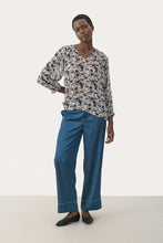 Load image into Gallery viewer, AW24 Part Two Elisa Navy Print Blouse
