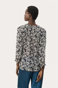 AW24 Part Two Elisa Navy Print Blouse