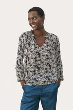 Load image into Gallery viewer, AW24 Part Two Elisa Navy Print Blouse
